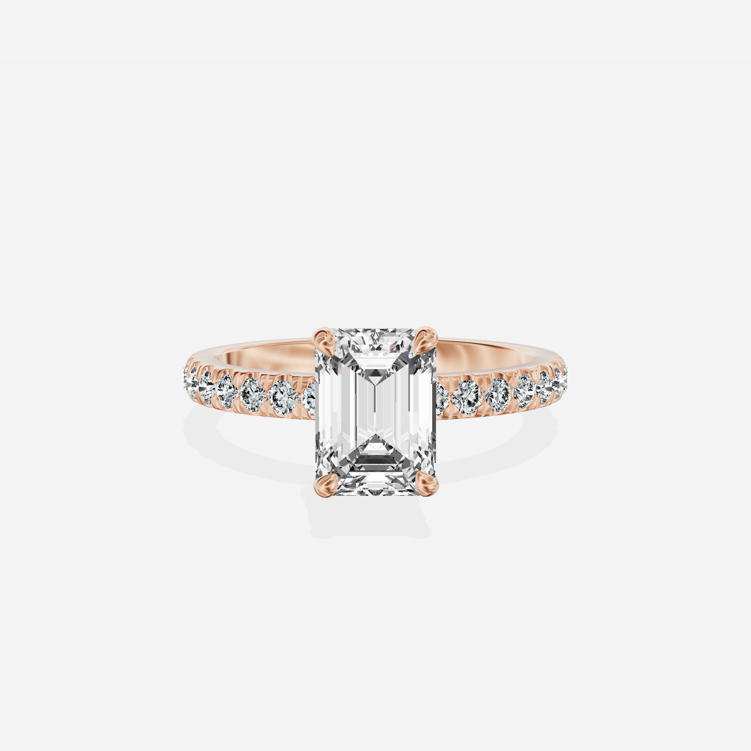 Martini Hidden Halo Engagement Ring