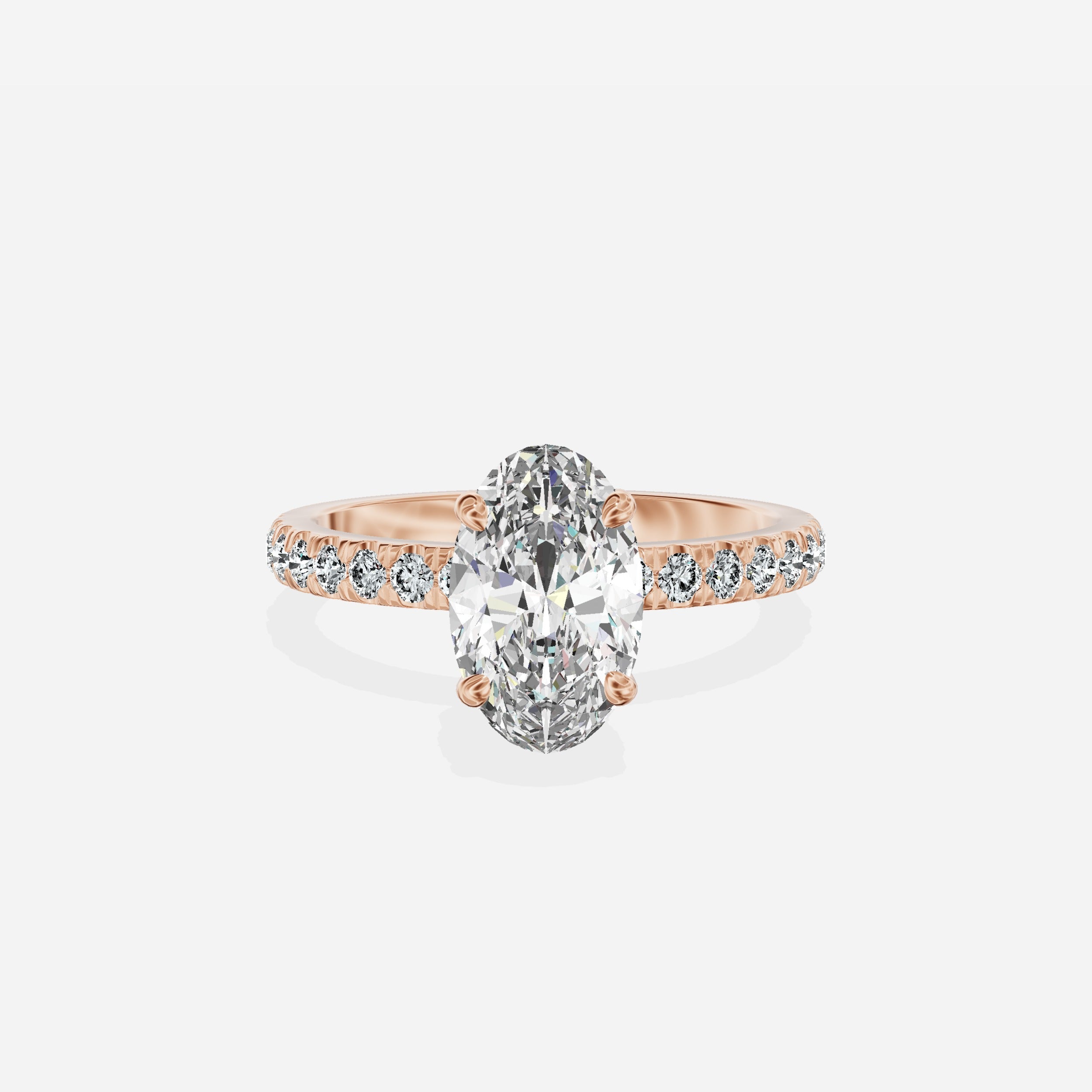 Martini Hidden Halo Engagement Ring