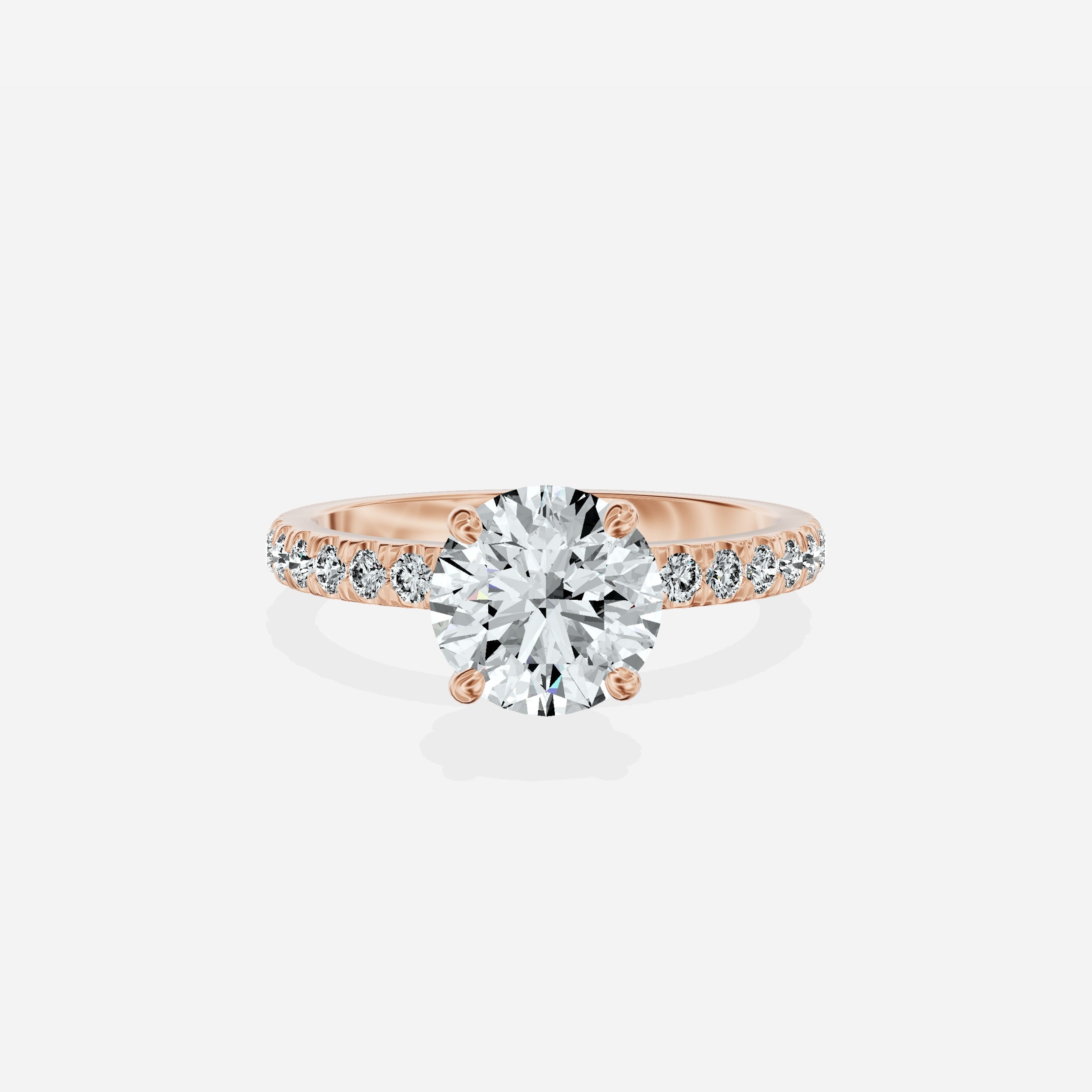 Martini Hidden Halo Engagement Ring