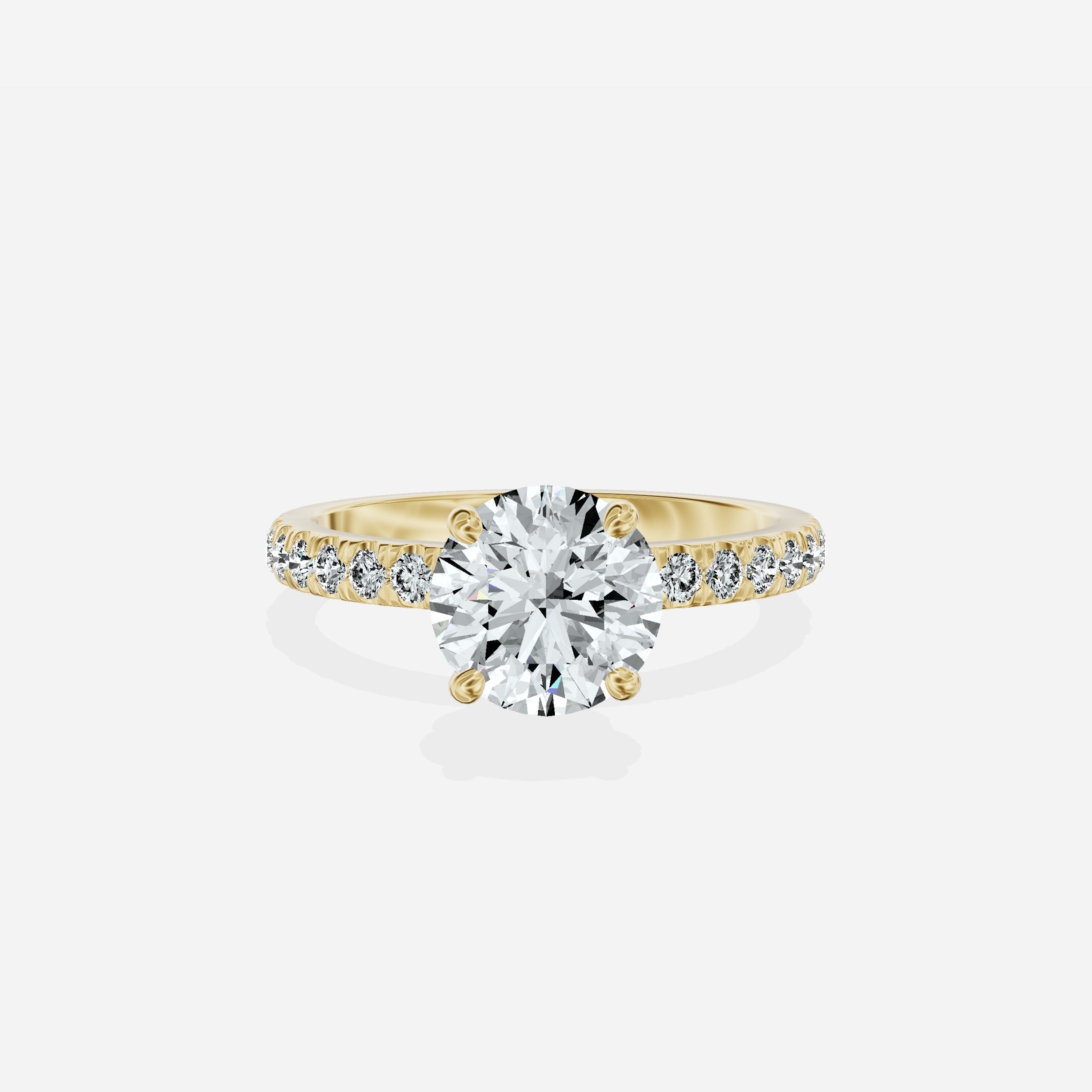 Martini Hidden Halo Engagement Ring