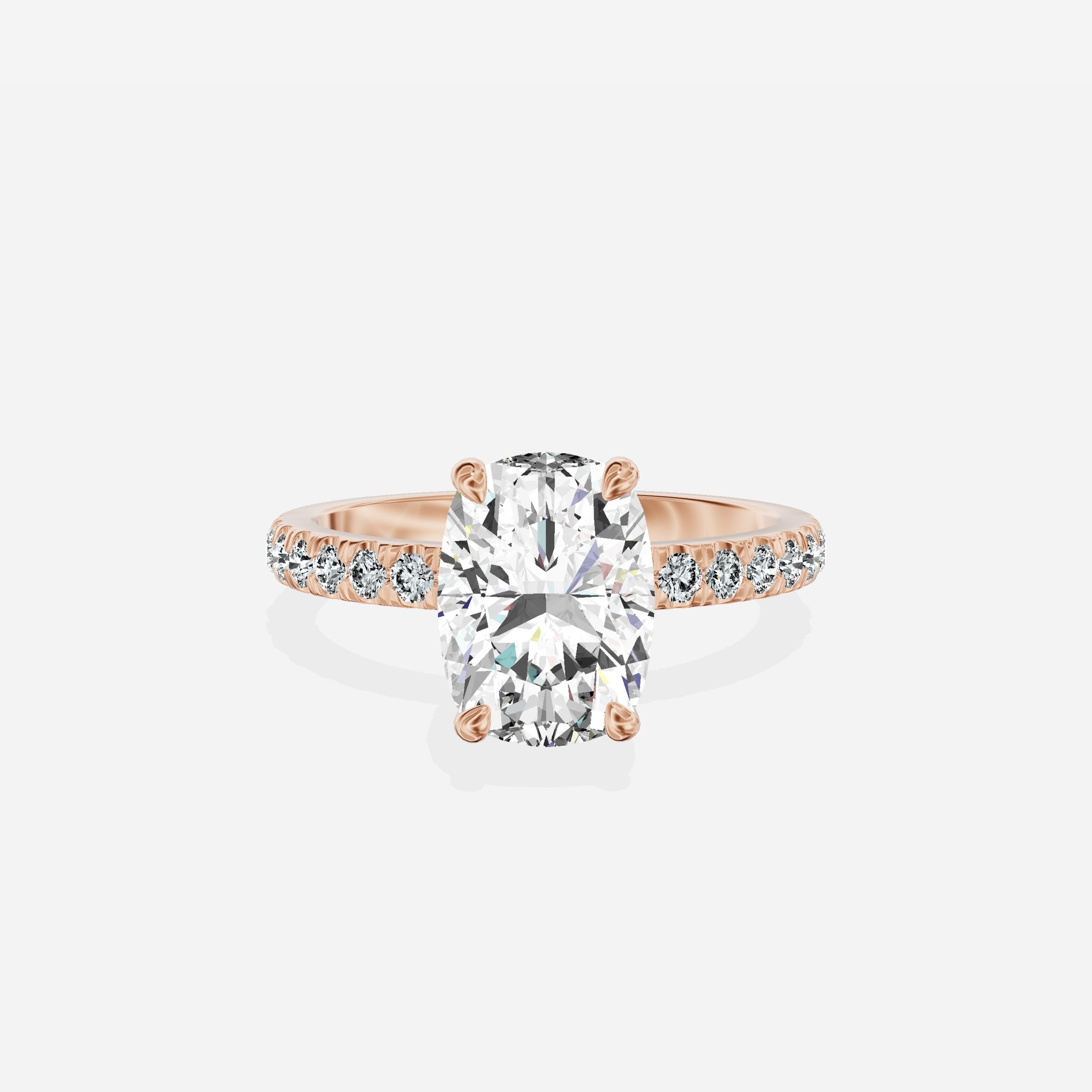 Martini Hidden Halo Engagement Ring