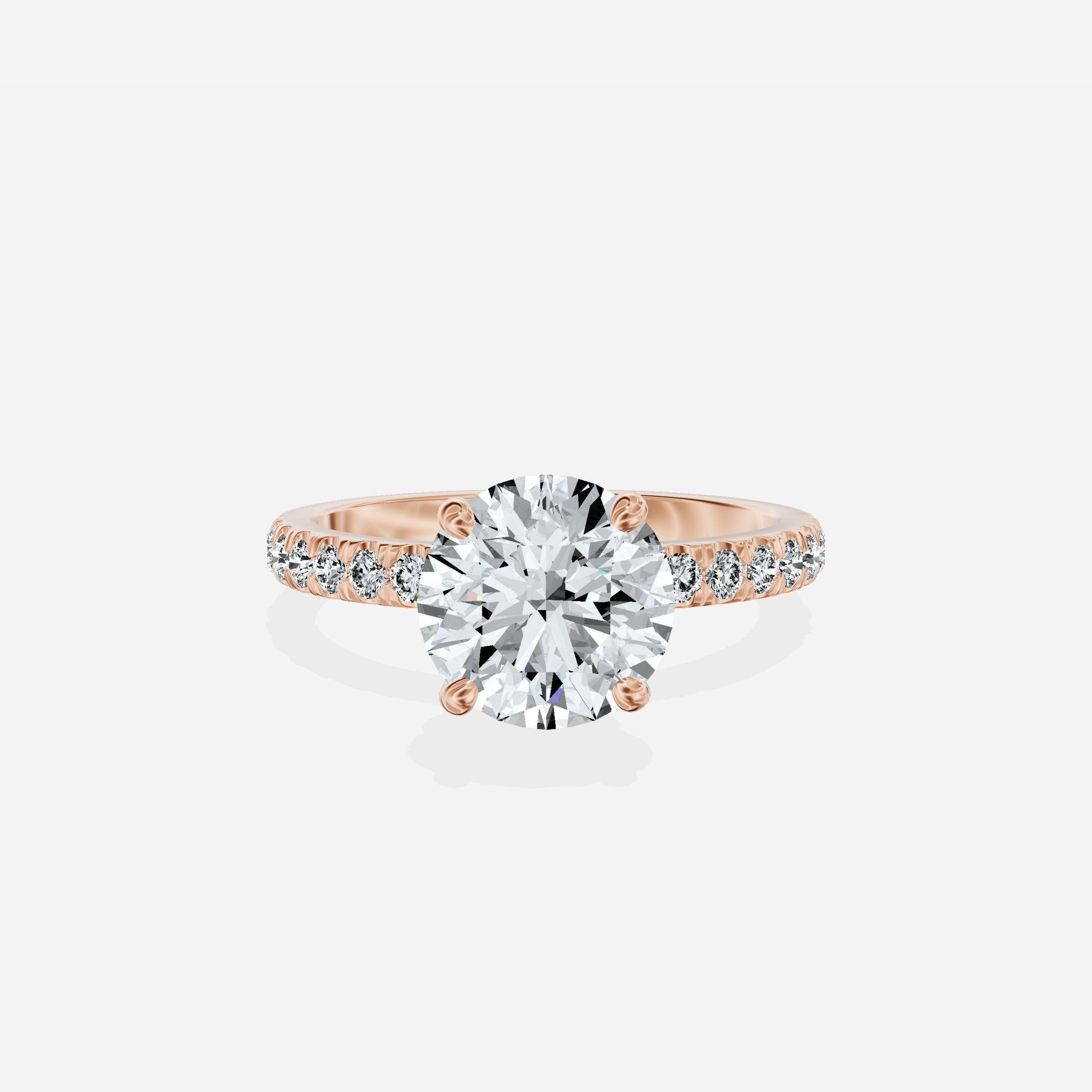 Martini Hidden Halo Engagement Ring