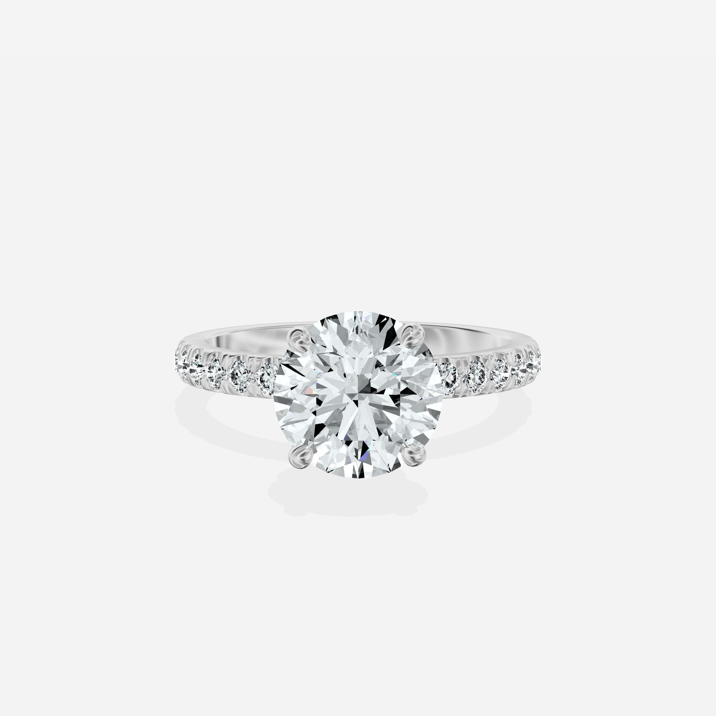 Martini Hidden Halo Engagement Ring