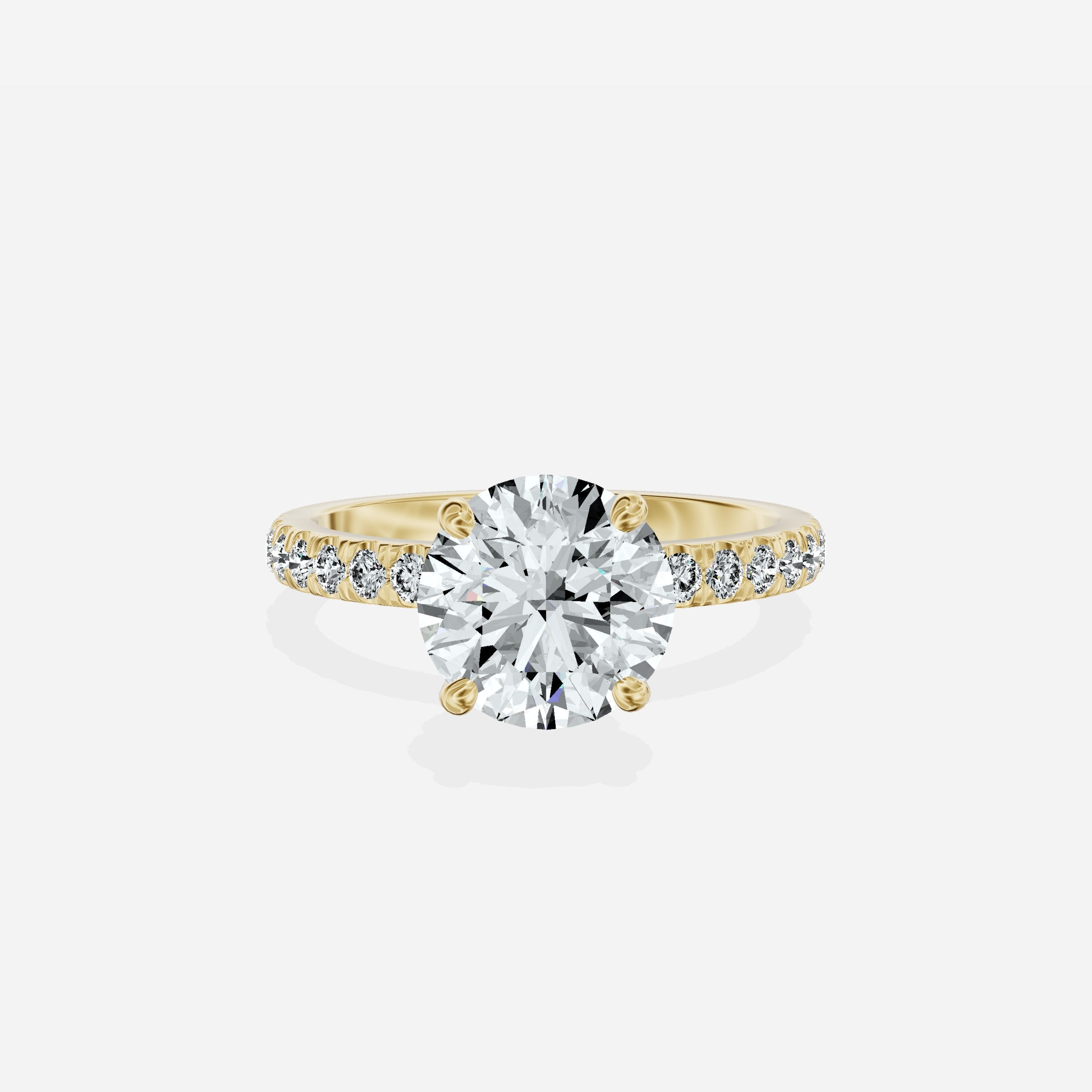 Martini Hidden Halo Engagement Ring