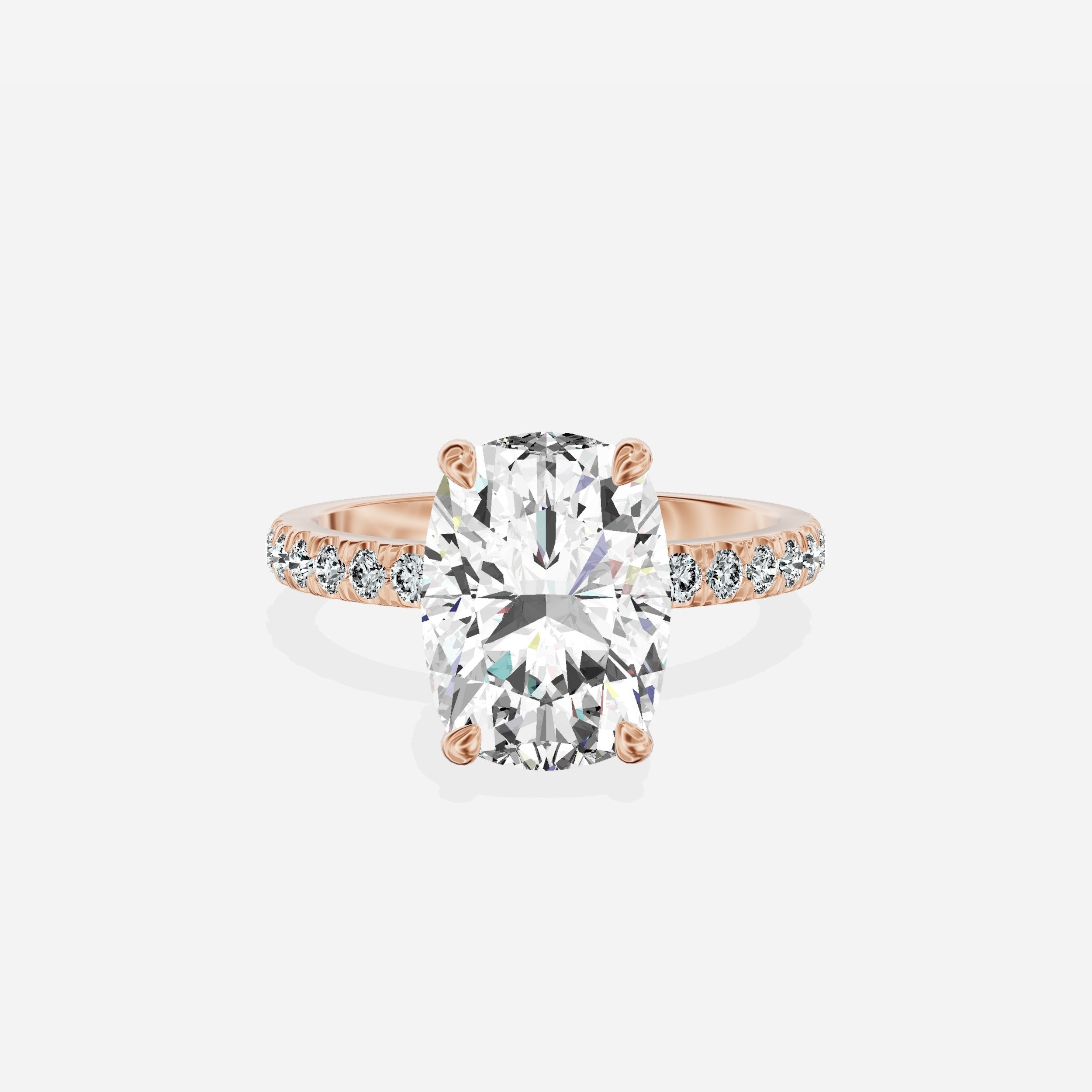 Martini Hidden Halo Engagement Ring