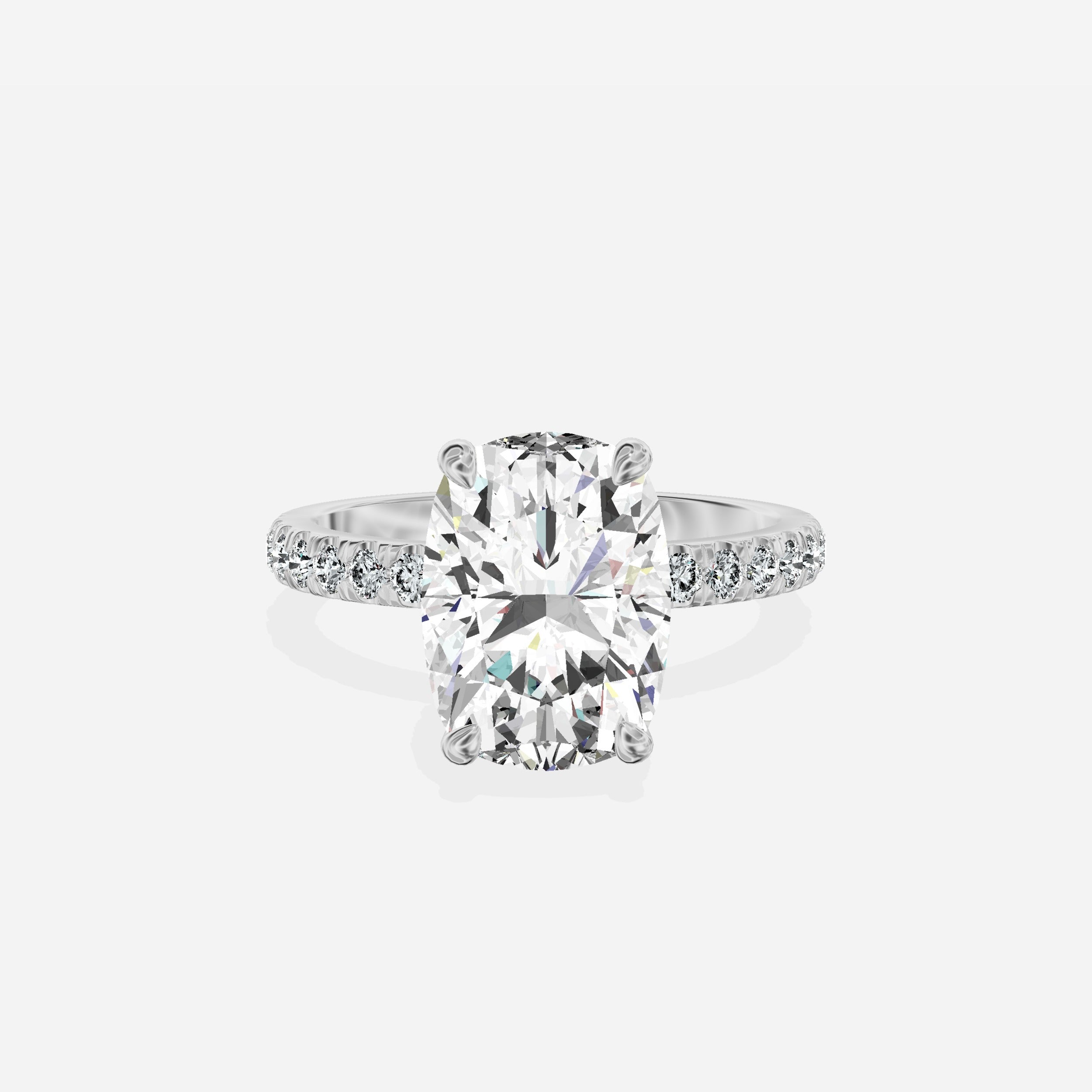 Martini Hidden Halo Engagement Ring