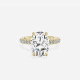 Martini Hidden Halo Engagement Ring