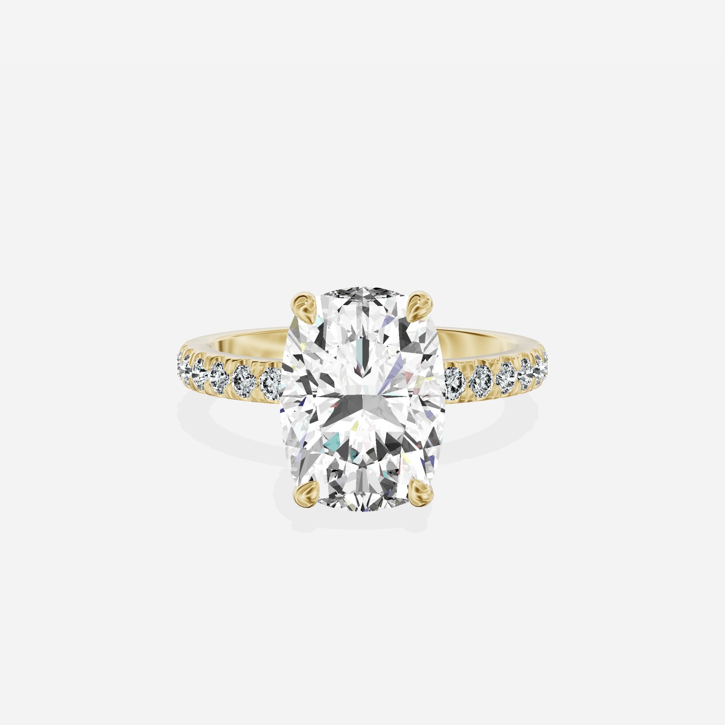 Martini Hidden Halo Engagement Ring