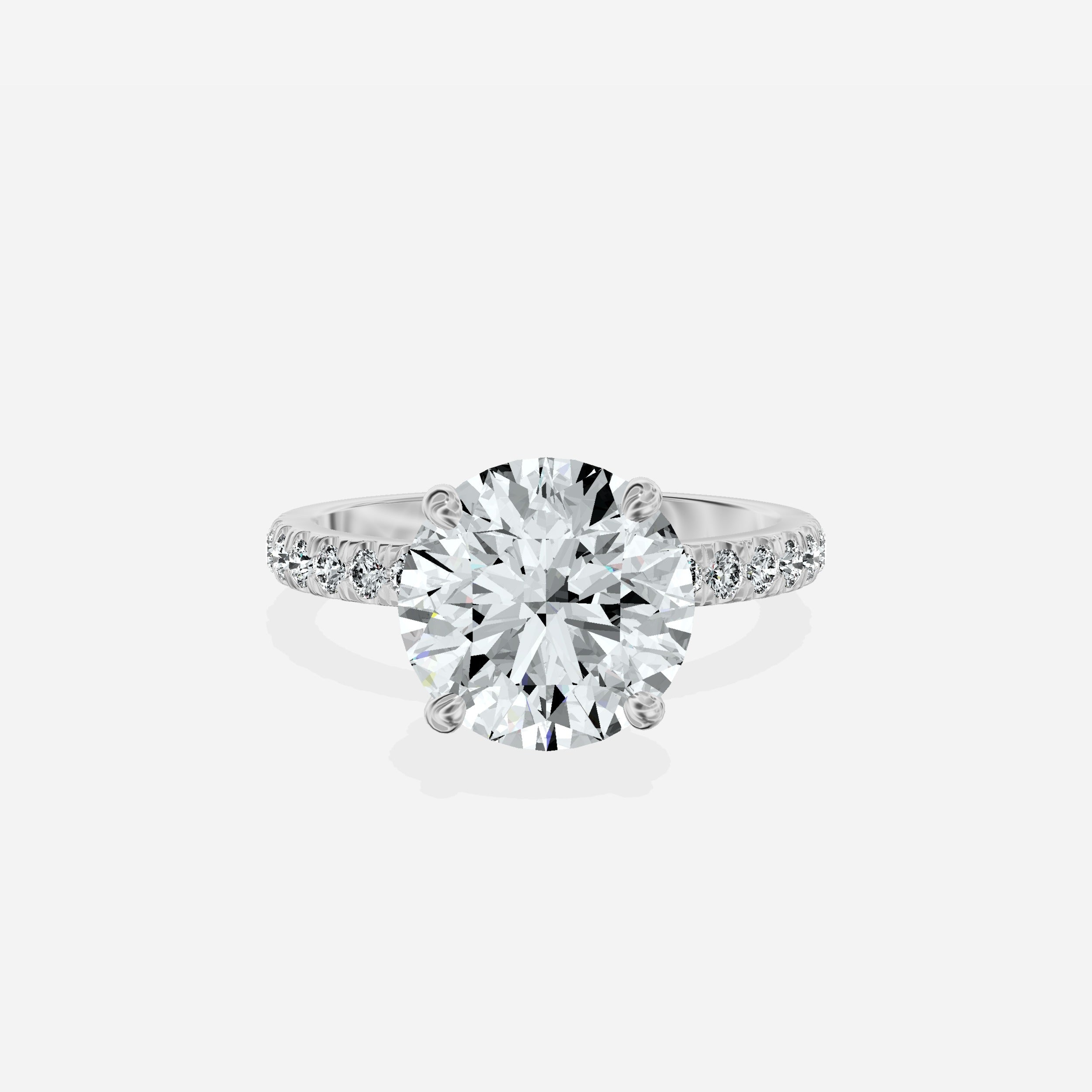 Martini Hidden Halo Engagement Ring