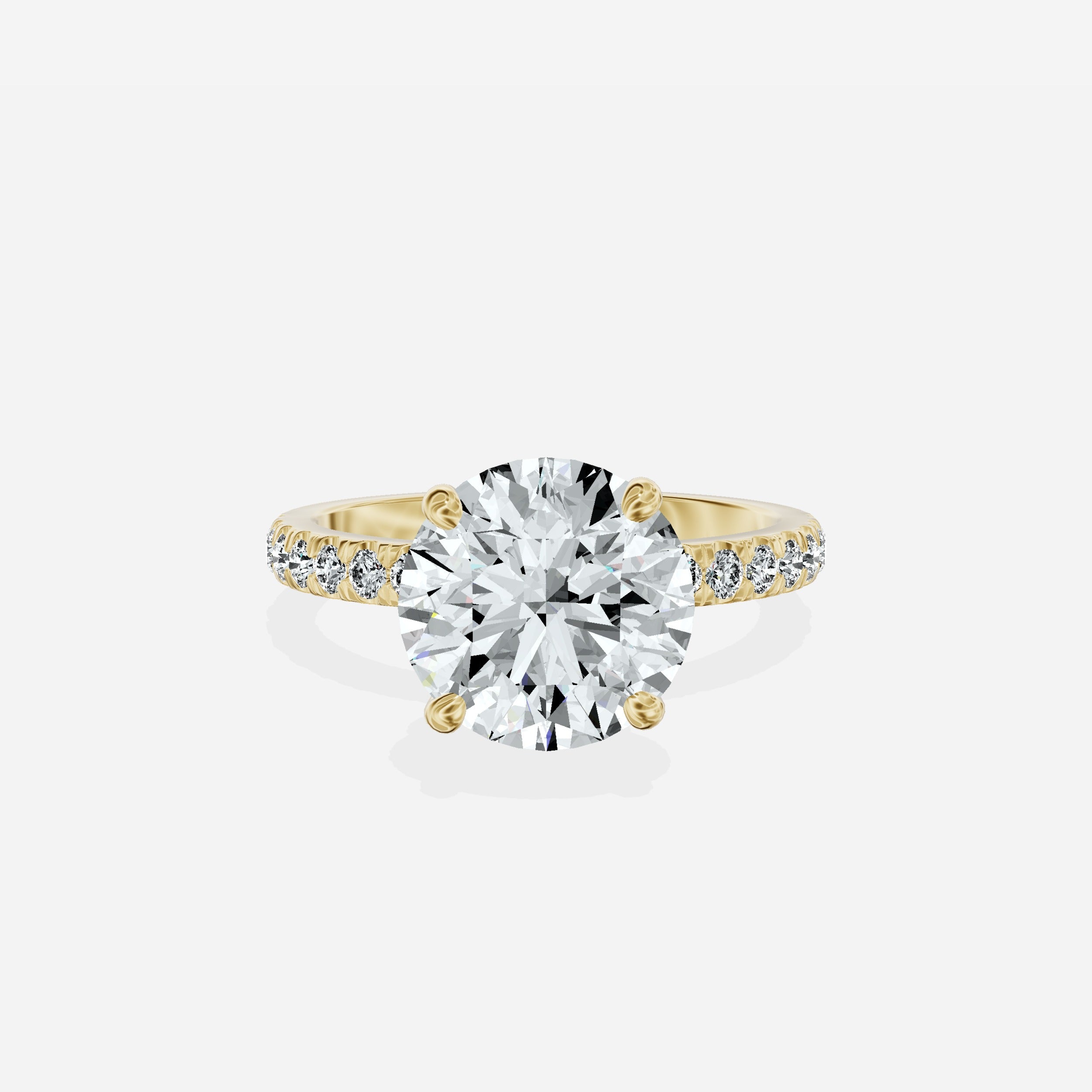 Martini Hidden Halo Engagement Ring