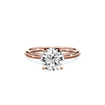 Paris Solitaire 1.83 ct Round Engagement Ring in Rose Gold - The Better Diamonds
