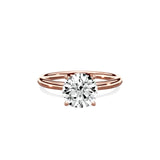 Paris Solitaire 1.83 ct Round Engagement Ring in Rose Gold - The Better Diamonds