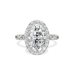 Romantic Halo 2.03 ct Oval Engagement Ring in White Gold - The Better Diamonds