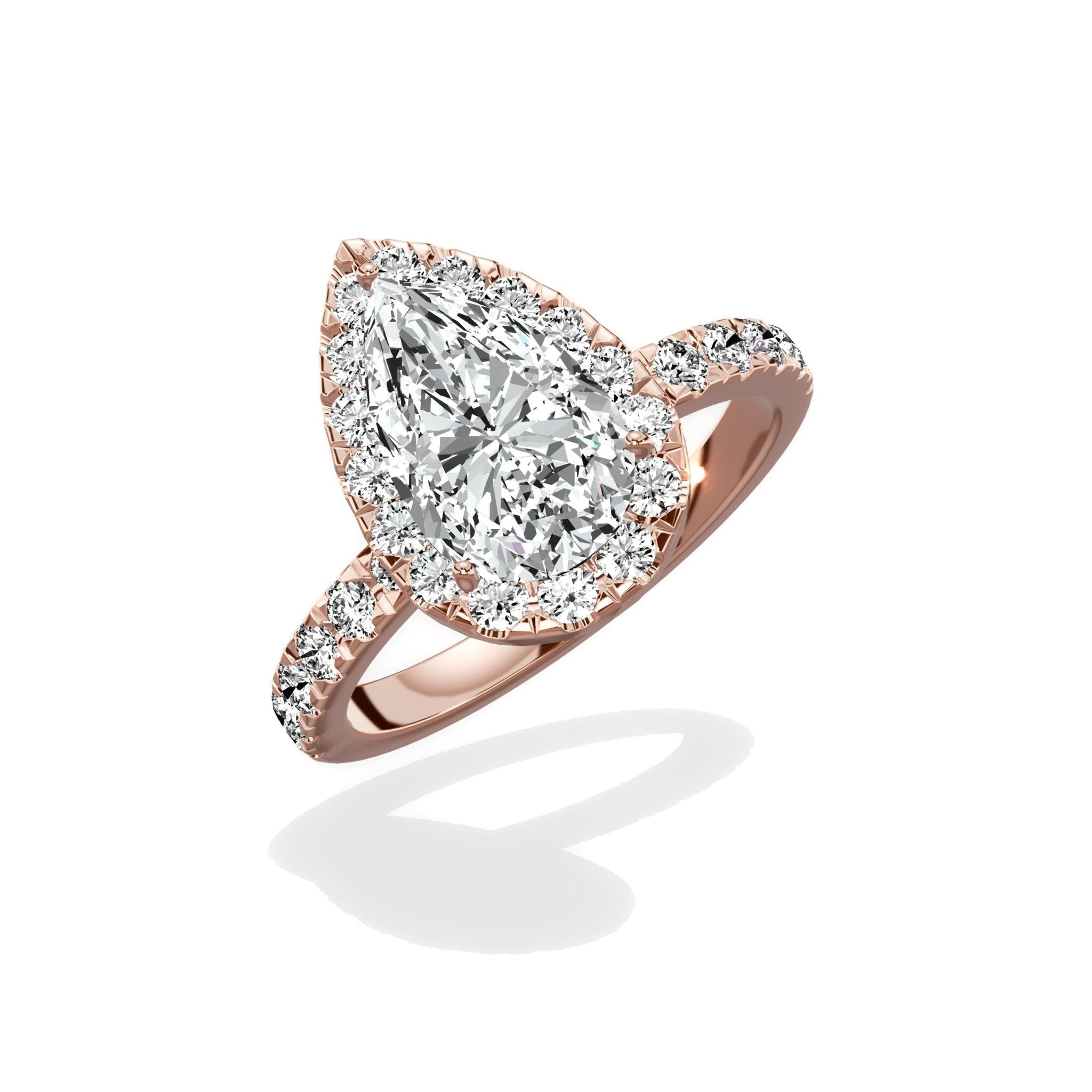 Romantic Halo Engagement Ring - The Better Diamonds
