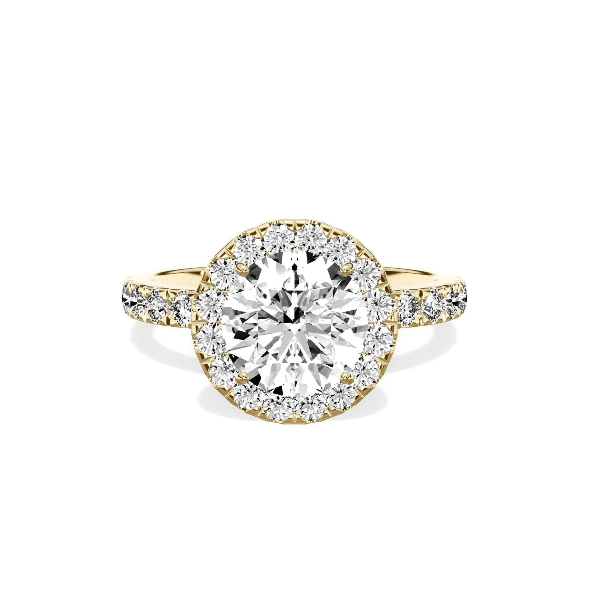 Romantic Halo Engagement Ring - The Better Diamonds