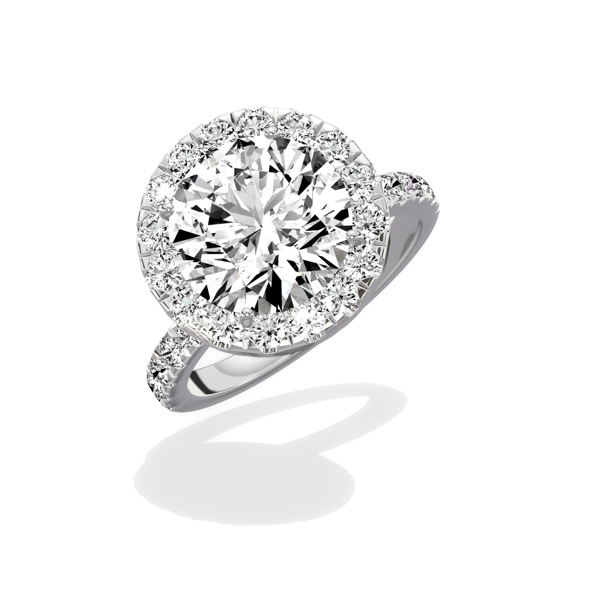 Romantic Halo Engagement Ring - The Better Diamonds
