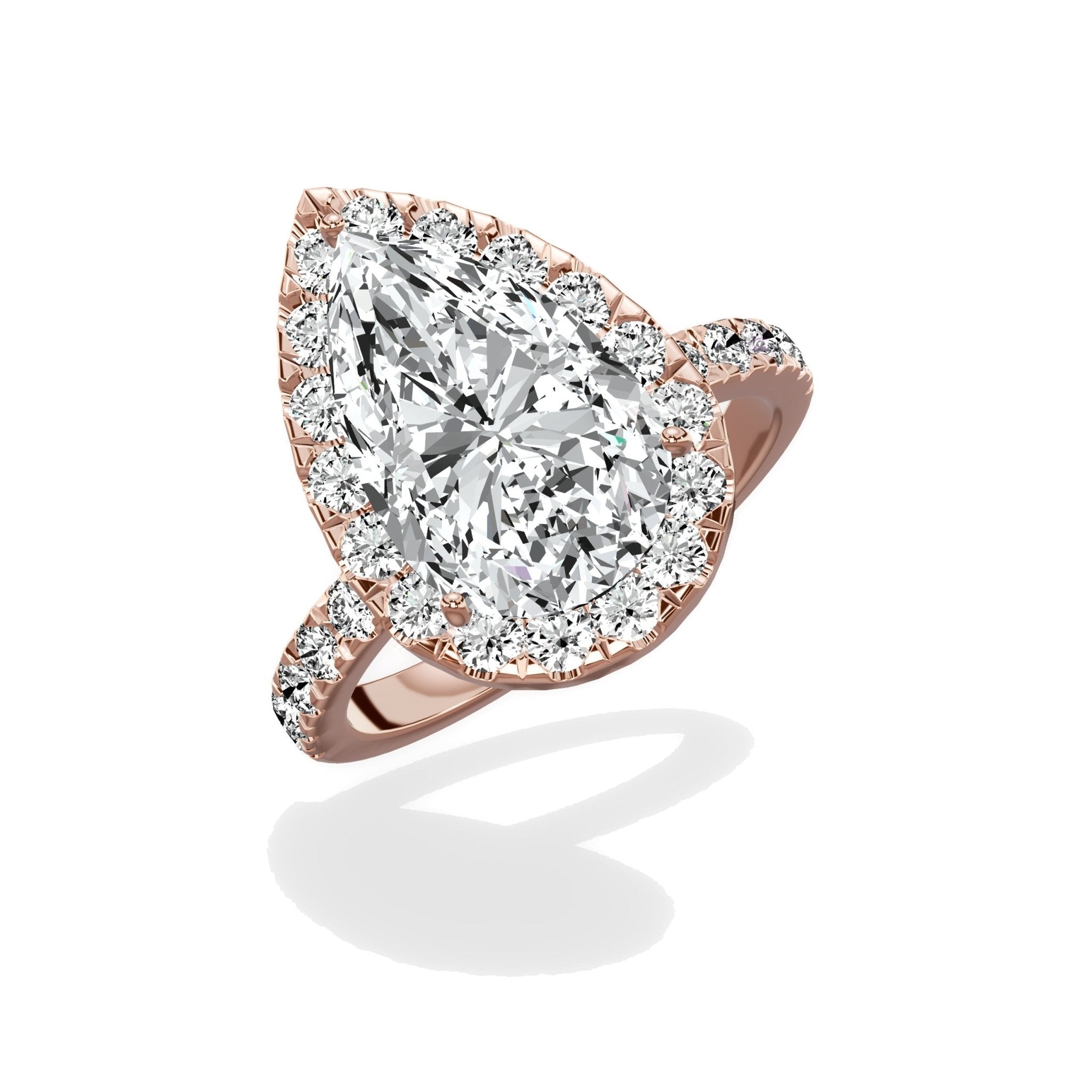 Romantic Halo Engagement Ring - The Better Diamonds