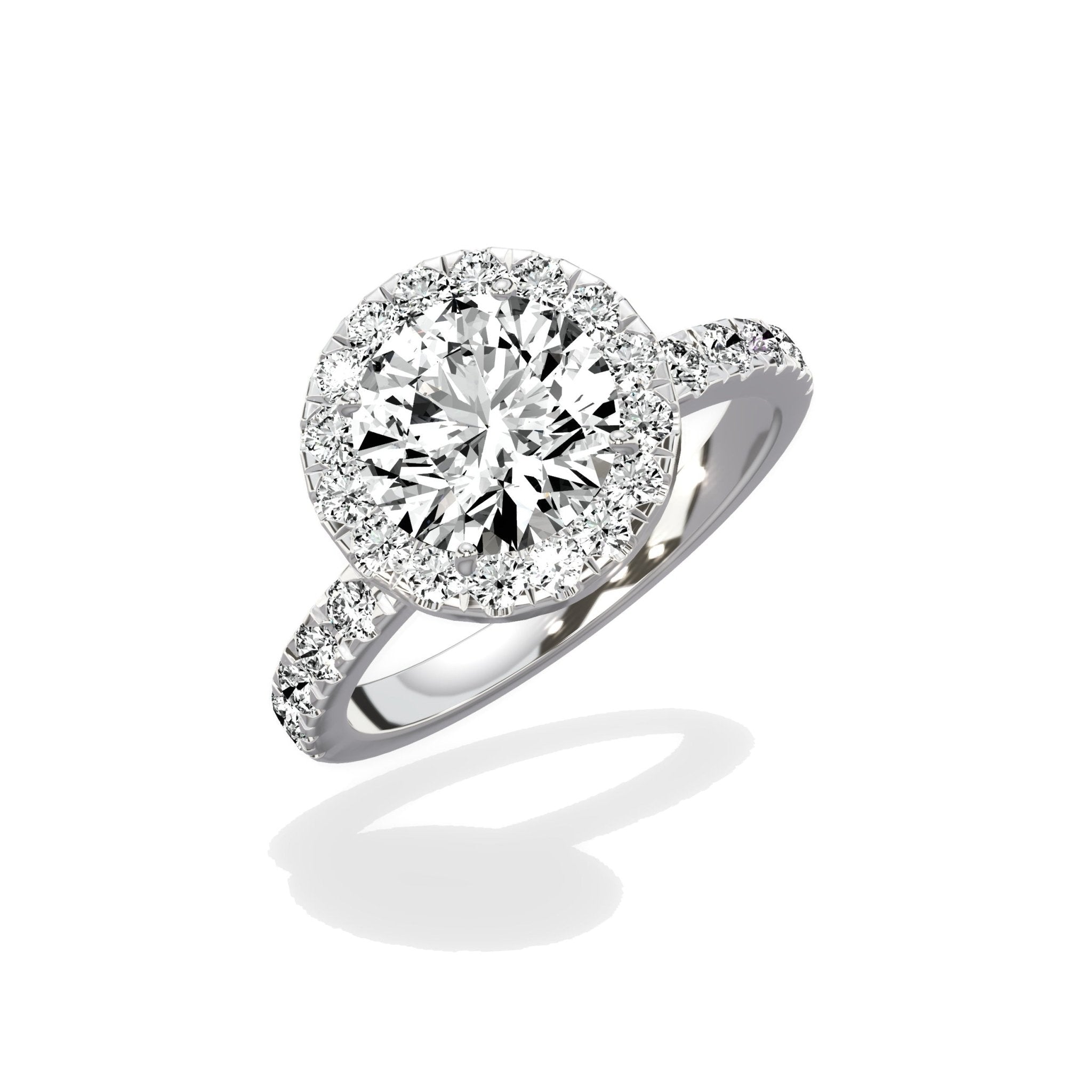 Romantic Halo Engagement Ring - The Better Diamonds