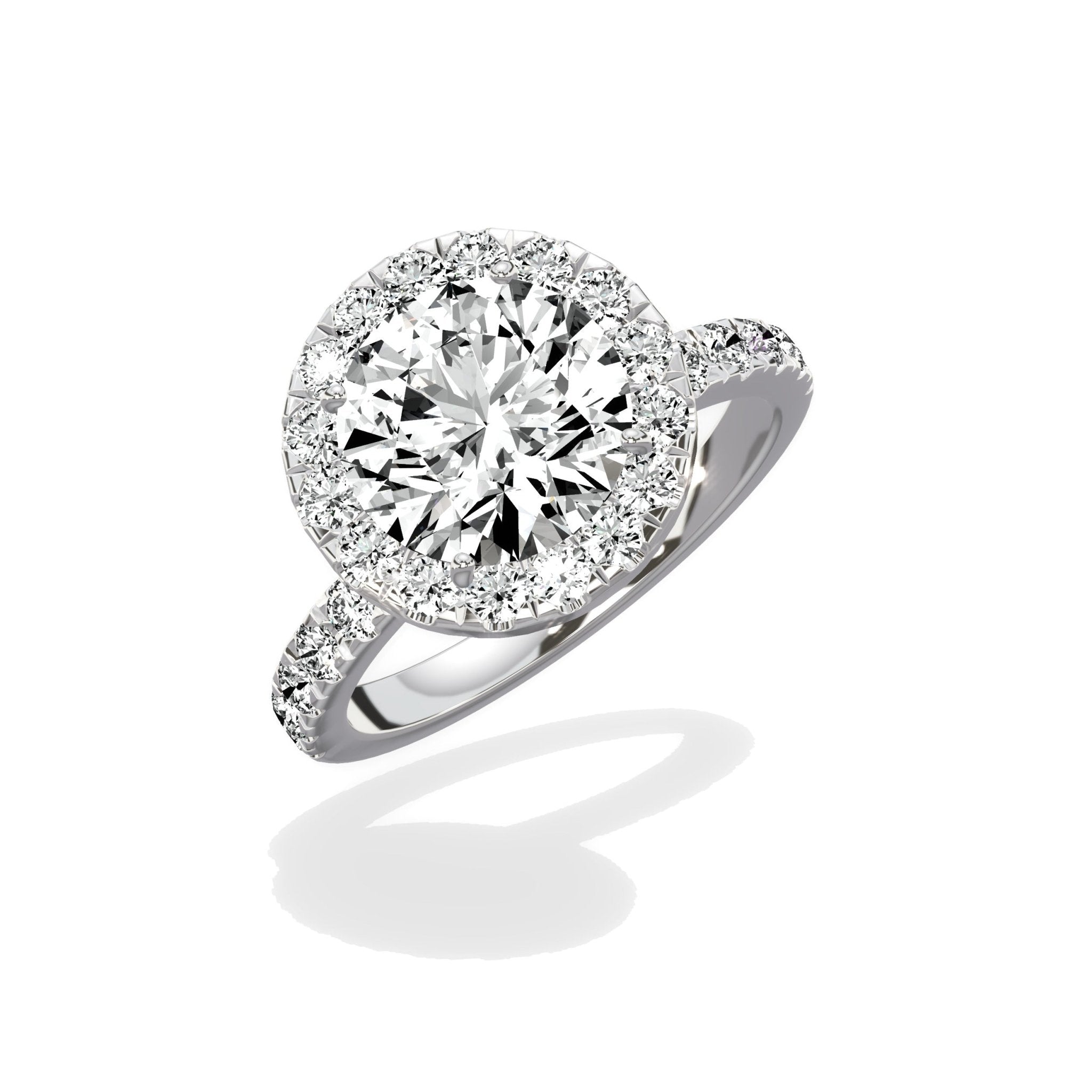 Romantic Halo Engagement Ring - The Better Diamonds