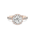 Romantic Halo Engagement Ring - The Better Diamonds
