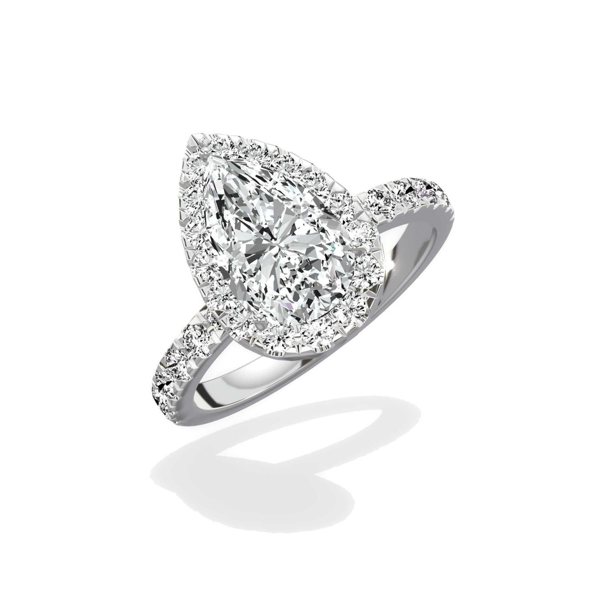 Romantic Halo Engagement Ring - The Better Diamonds