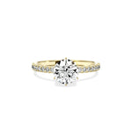 Rose Hidden Halo Engagement Ring - The Better Diamonds