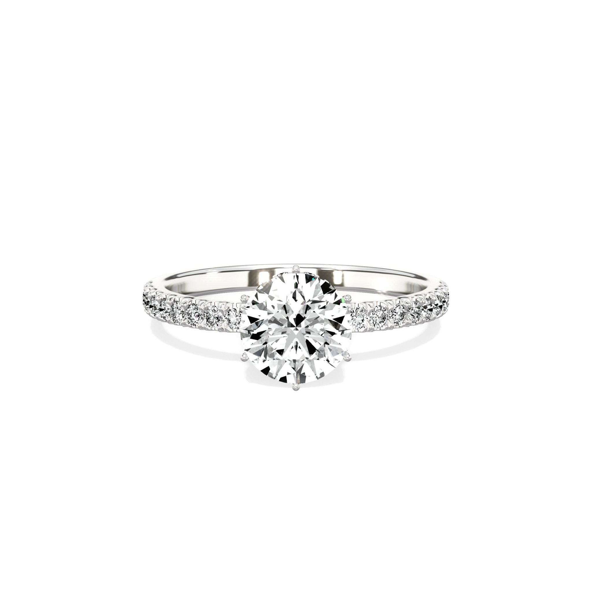 Rose Hidden Halo Engagement Ring - The Better Diamonds