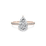Rose Hidden Halo Engagement Ring - The Better Diamonds