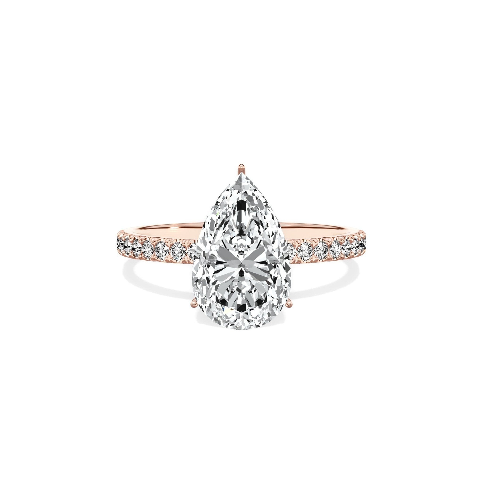 Rose Hidden Halo Engagement Ring - The Better Diamonds