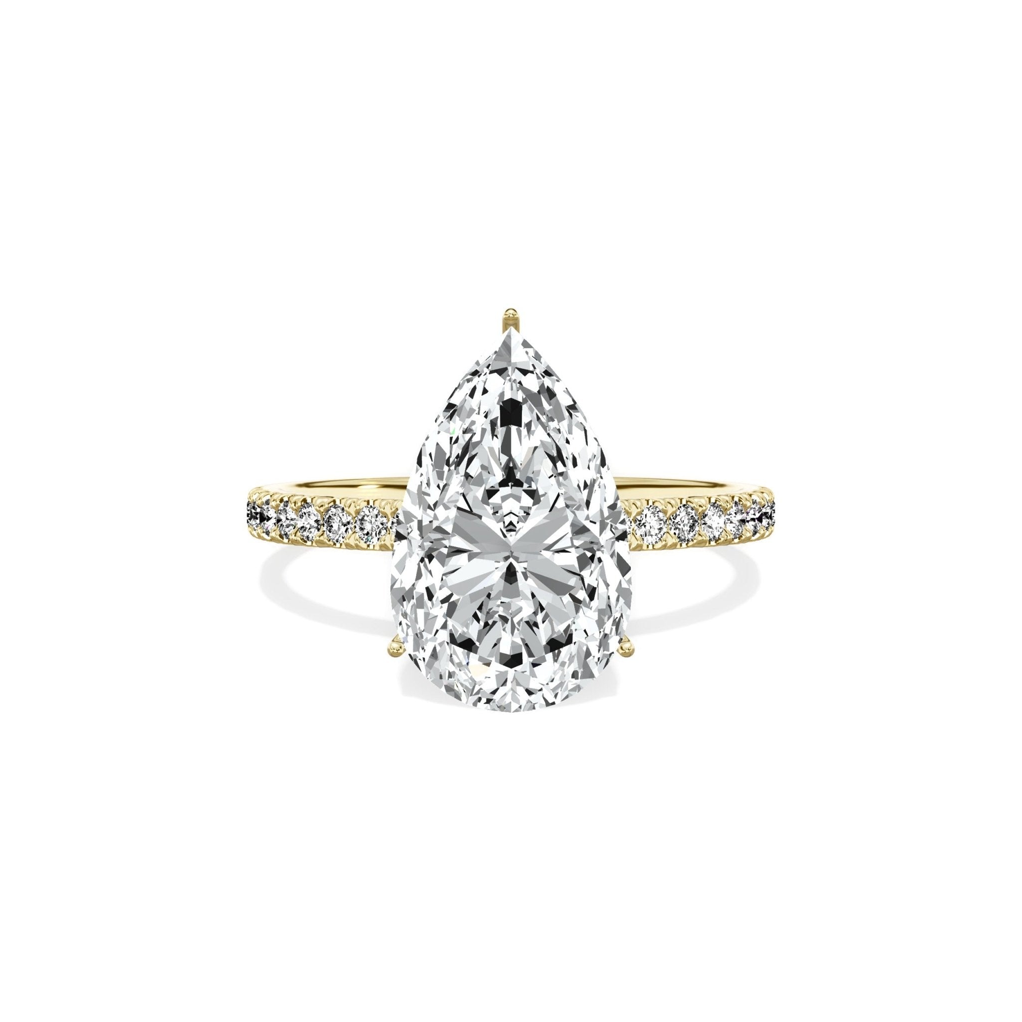 Rose Hidden Halo Engagement Ring - The Better Diamonds