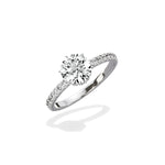 Rose Hidden Halo Engagement Ring - The Better Diamonds