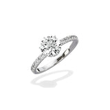 Rose Hidden Halo Engagement Ring - The Better Diamonds