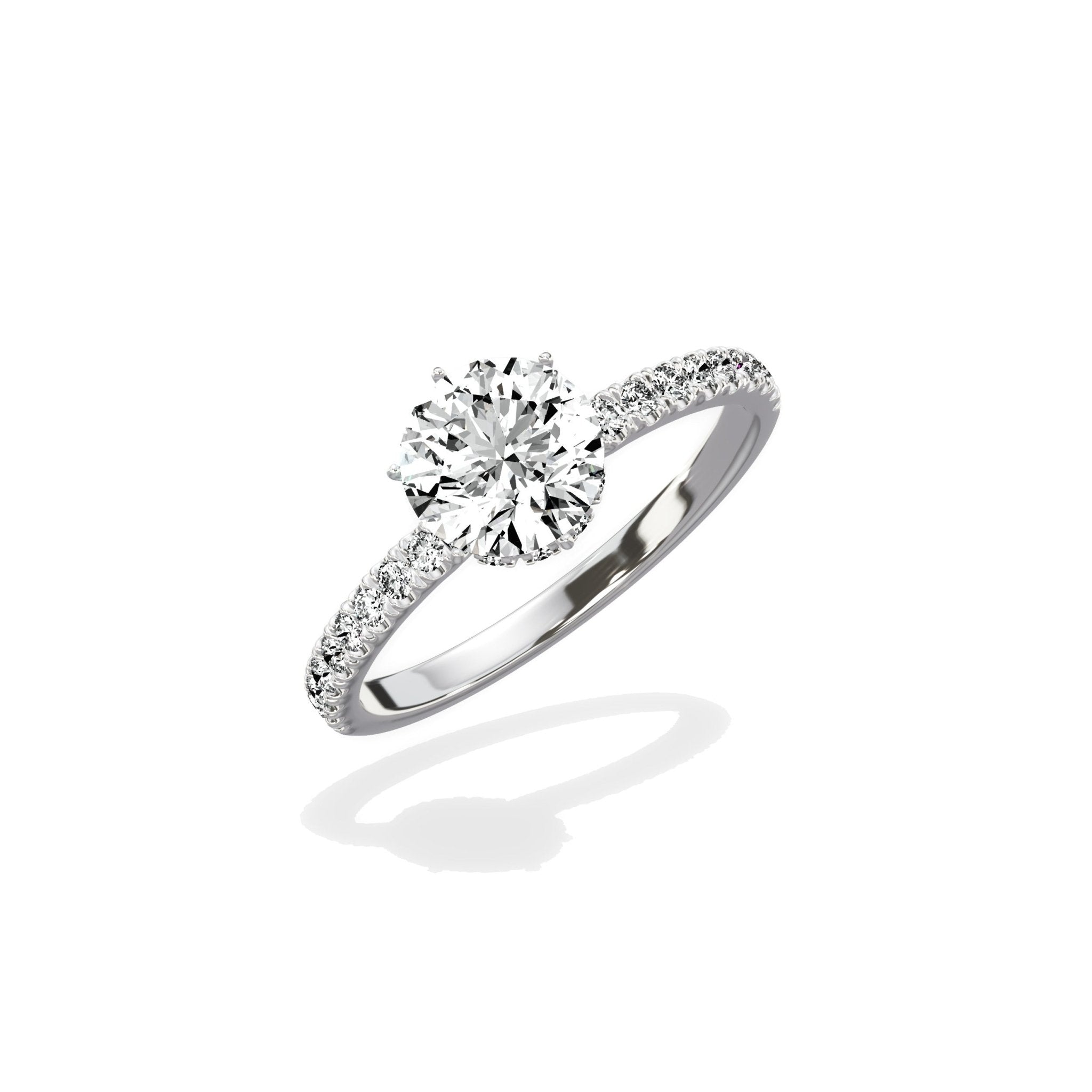 Rose Hidden Halo Engagement Ring - The Better Diamonds