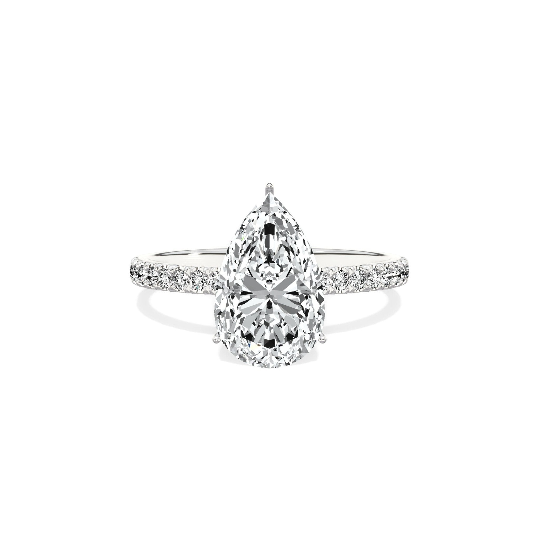Rose Hidden Halo Engagement Ring - The Better Diamonds