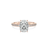 Rose Hidden Halo Engagement Ring - The Better Diamonds