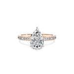 Rose Hidden Halo Engagement Ring - The Better Diamonds