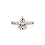 Rose Hidden Halo Engagement Ring - The Better Diamonds