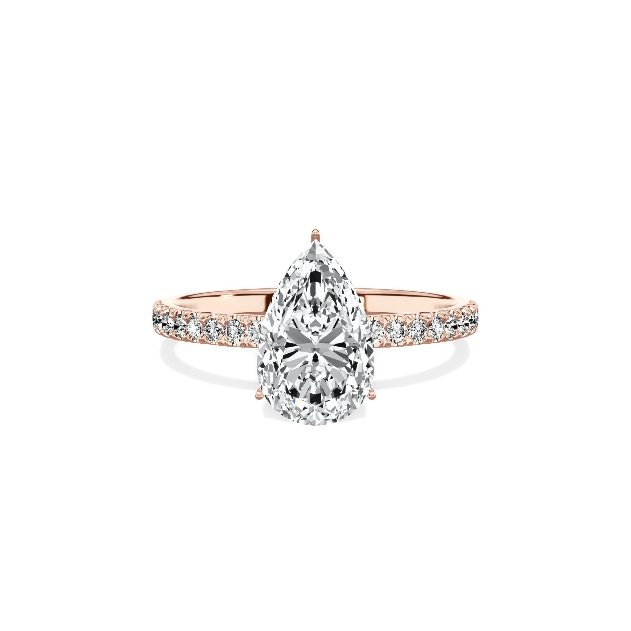 Rose Hidden Halo Engagement Ring - The Better Diamonds