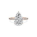 Rose Hidden Halo Engagement Ring - The Better Diamonds