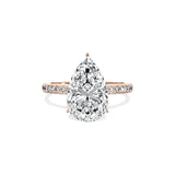 Rose Hidden Halo Engagement Ring - The Better Diamonds