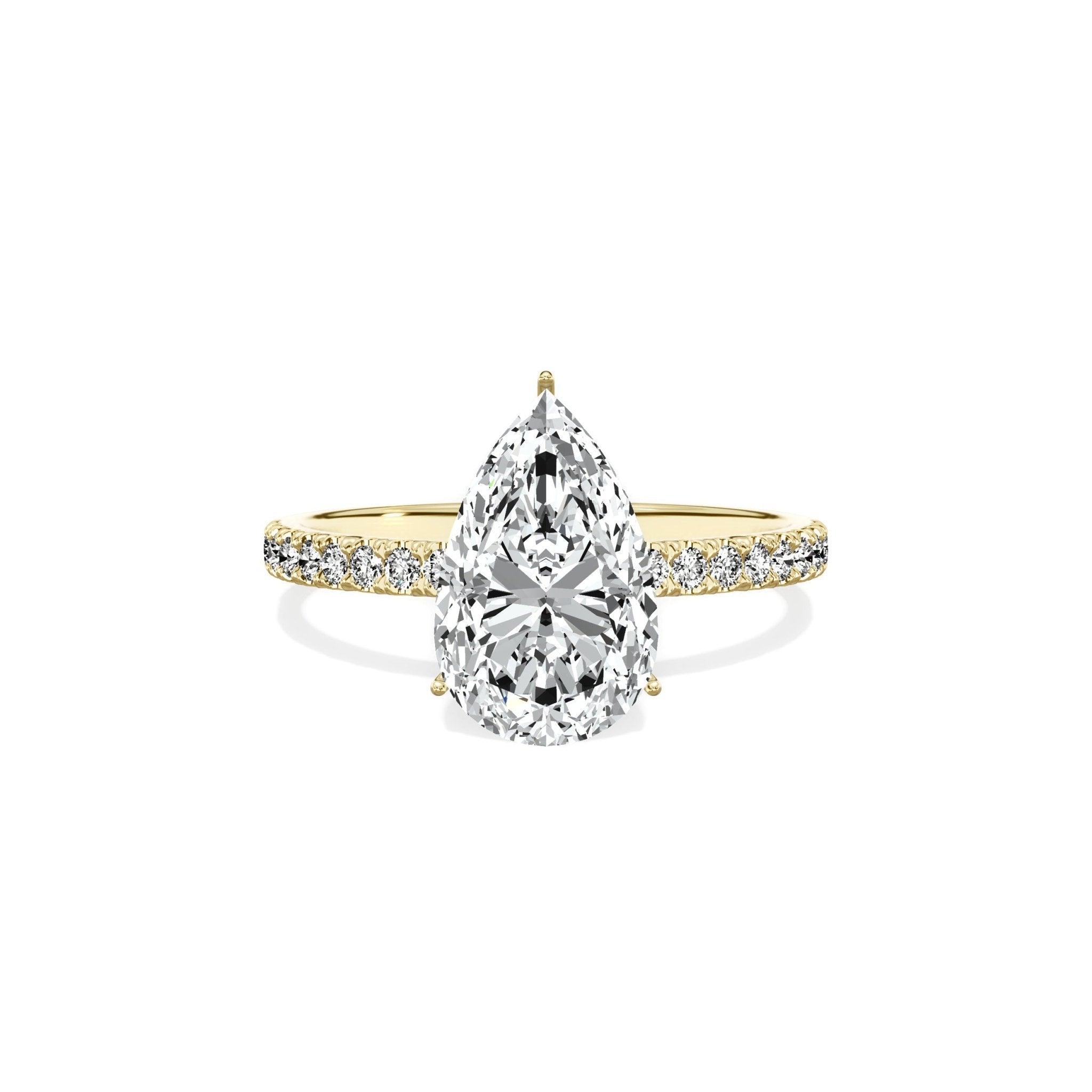 Rose Hidden Halo Engagement Ring - The Better Diamonds