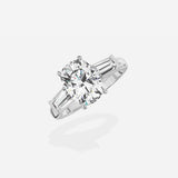 Baguette Three Stone Engagement Ring
