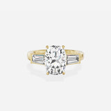 Baguette Three Stone Engagement Ring