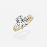 Baguette Three Stone Engagement Ring
