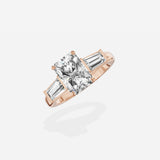 Baguette Three Stone Engagement Ring
