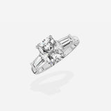 Baguette Three Stone Engagement Ring