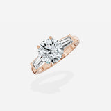 Baguette Three Stone Engagement Ring