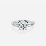 Baguette Three Stone Engagement Ring