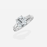 Baguette Three Stone Engagement Ring