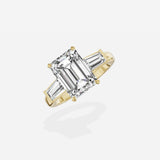 Baguette Three Stone Engagement Ring